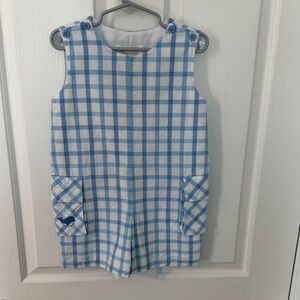 Strasburg Boy’s Blue and White Gingham Sleeveless Jon Jon size 2Y